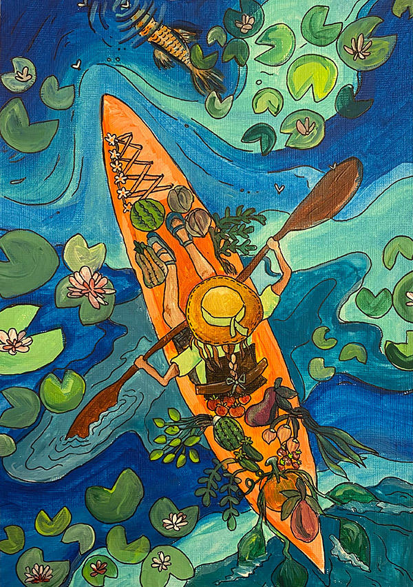 Kayaking Away from the Farmer’s Market by Karlie Viada