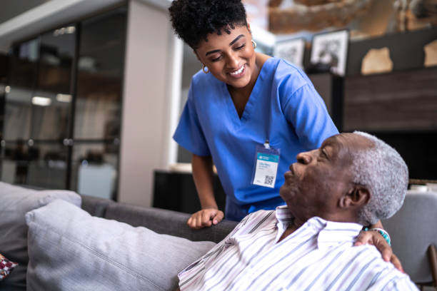 Certified Nursing Assistant Talking to Patient