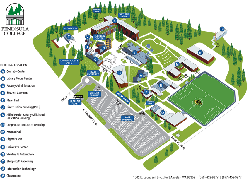 Olympic College Campus Map Map Vector