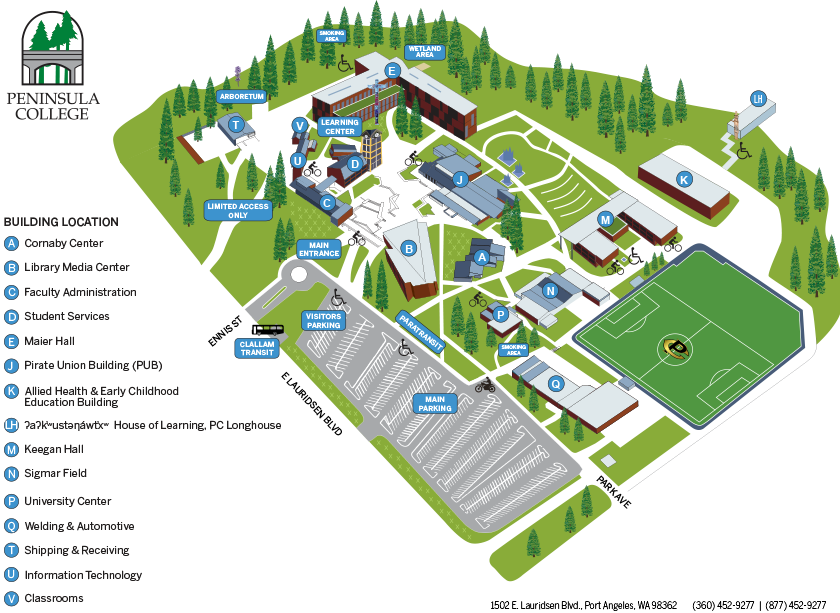 Campus Map For Peninsula College