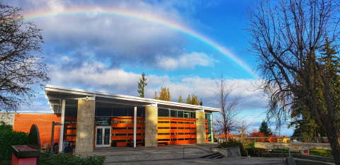Rainbow over Peninsula College Campus
